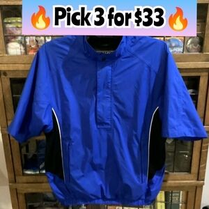 FootJoy DryJoys Windbreaker Royal Blue Black Medium Mens 🔥Pick 3 for $33